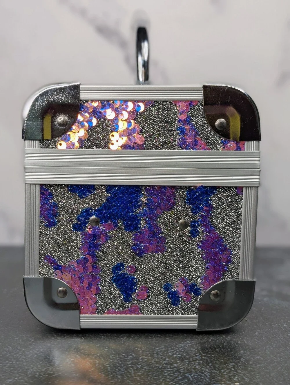 Iridescent Sequin Jewelry Travel Case